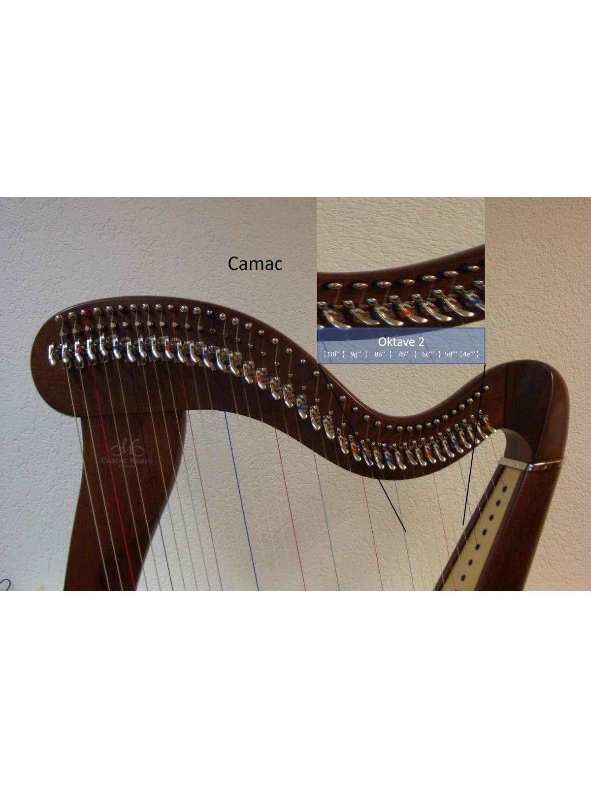 ganze 2. Oktave, Darmsaiten Camac Standard